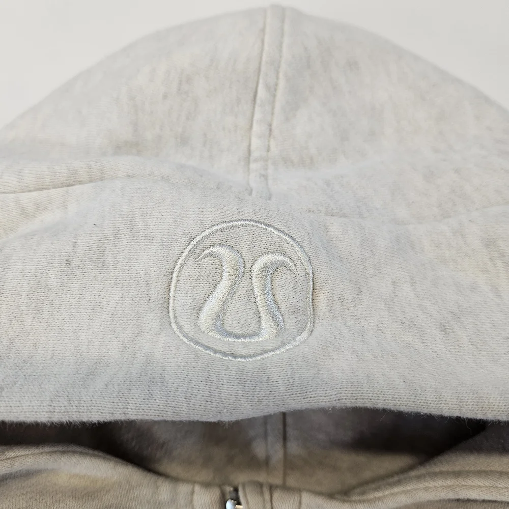 Lululemon LW3DUSS Scuba Oversized Half-Zip Hoodie in Grey XSmall - Picture 7 of 10